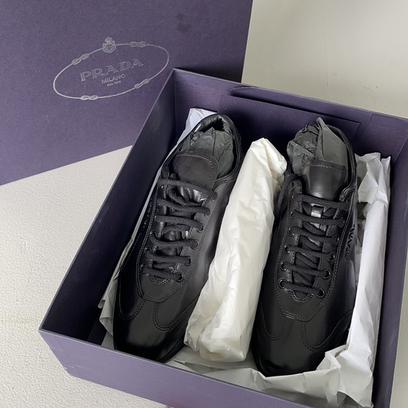 BRAND NEW IN BOX Black Prada Sneakers - Picture 1 of 7